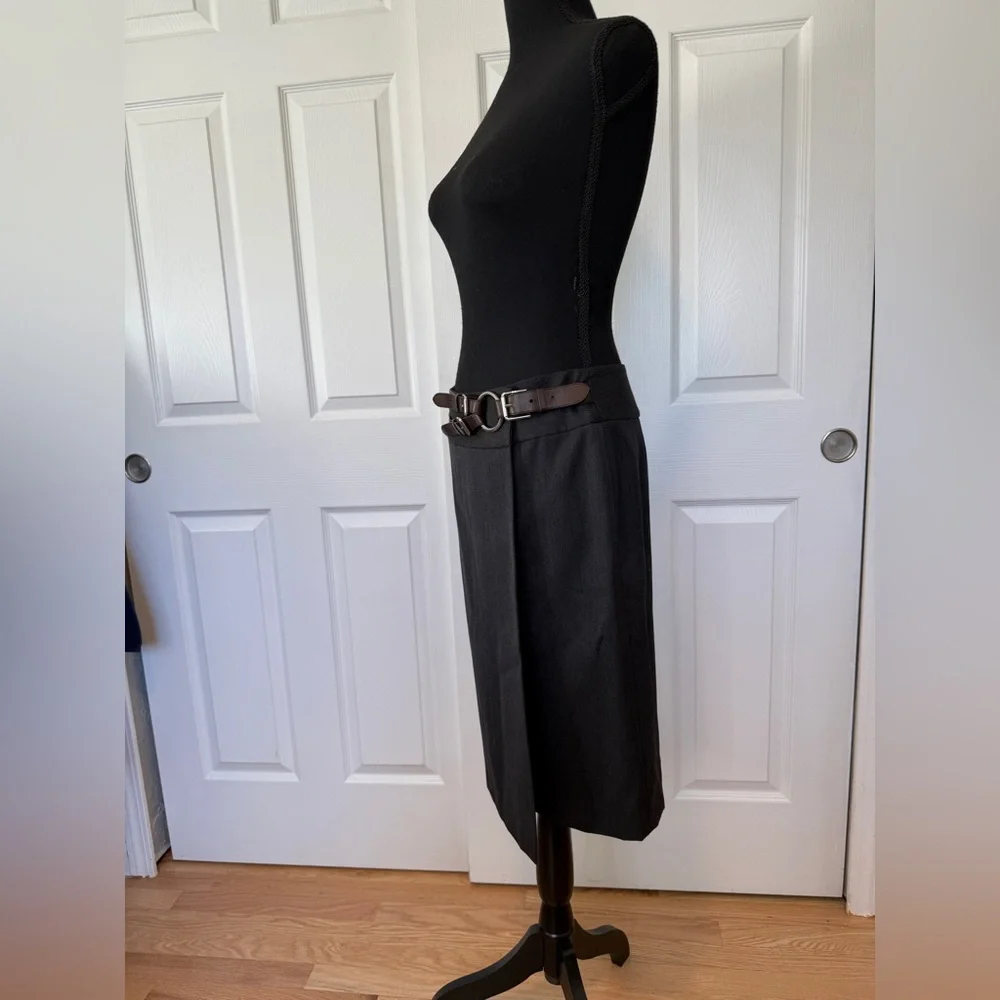 Ralph Lauren straight Grey Belted Women's Skirt - Picture 3 of 10